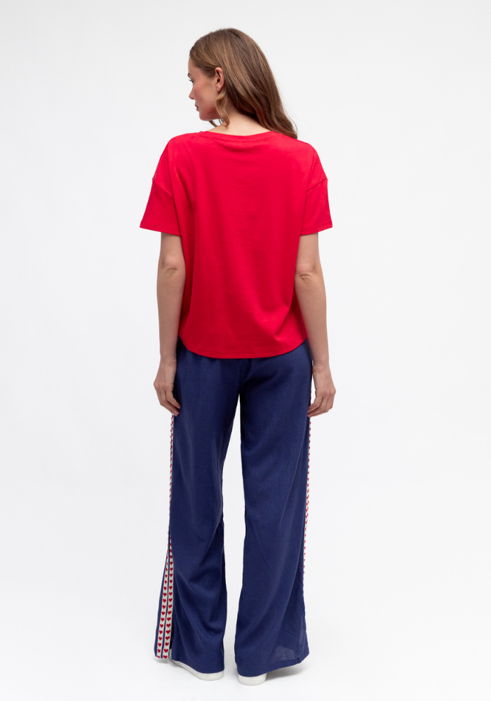 JESSIE EASY TUCK TEE - RED