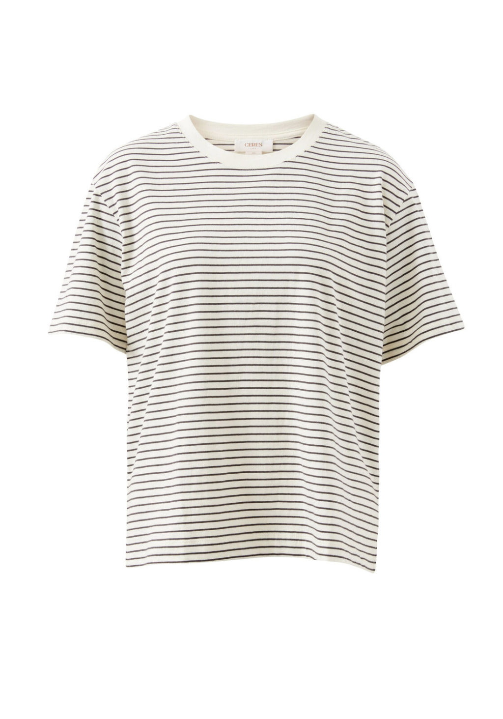 CERES LIFE STEVIE SLOUCHY TEE - MILK/PHANTOM STRIPE