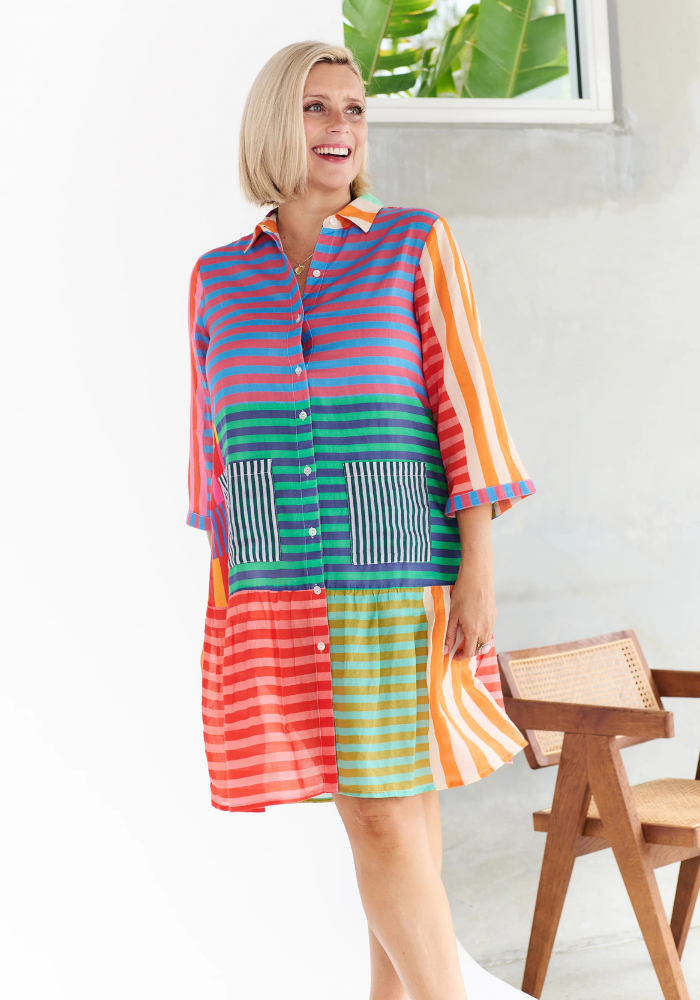SUNNY DRESS - MULTI STRIPE