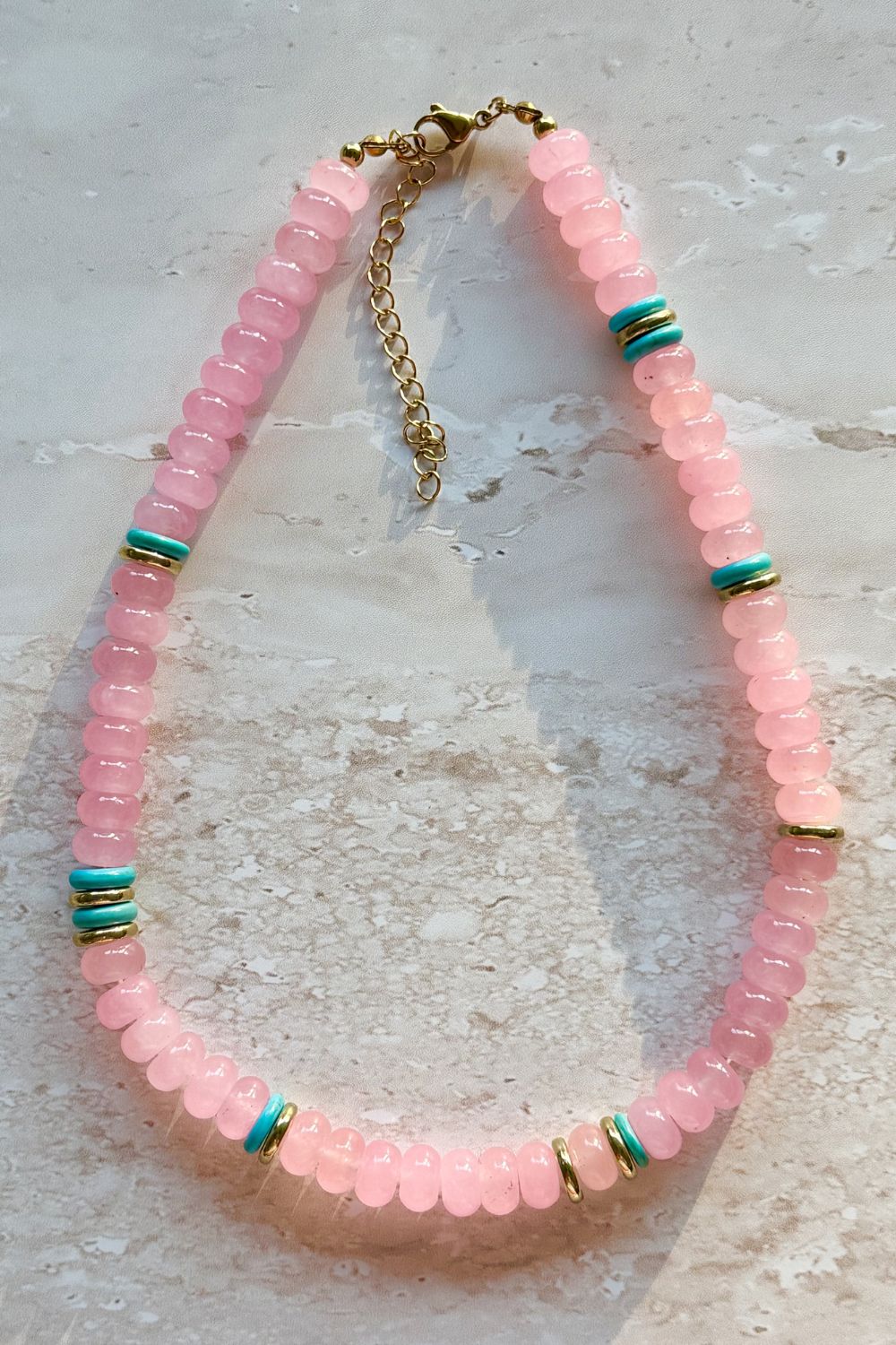 MOSK MELBOURNE ROSE RIVIERA NECKLACE - PINK