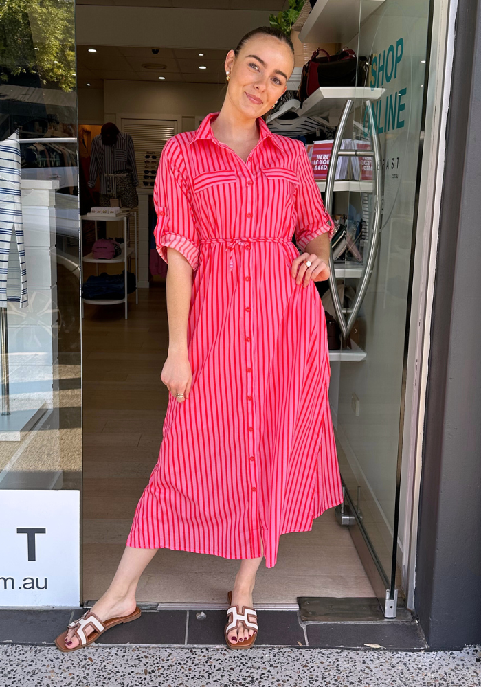Load image into Gallery viewer, EDEN COTTON SHIRTDRESS - SAACHI PRINT