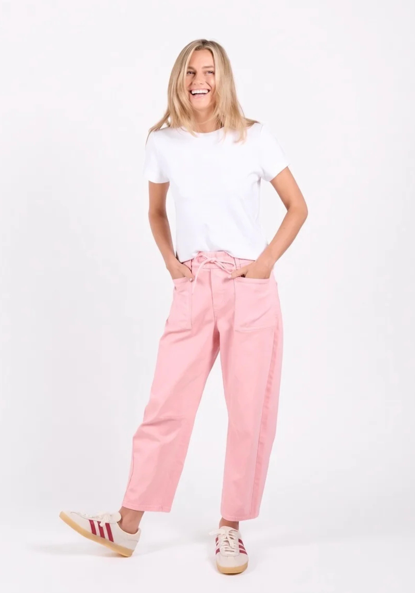 LEO DENIM BARREL JEANS - SAND BLUSH