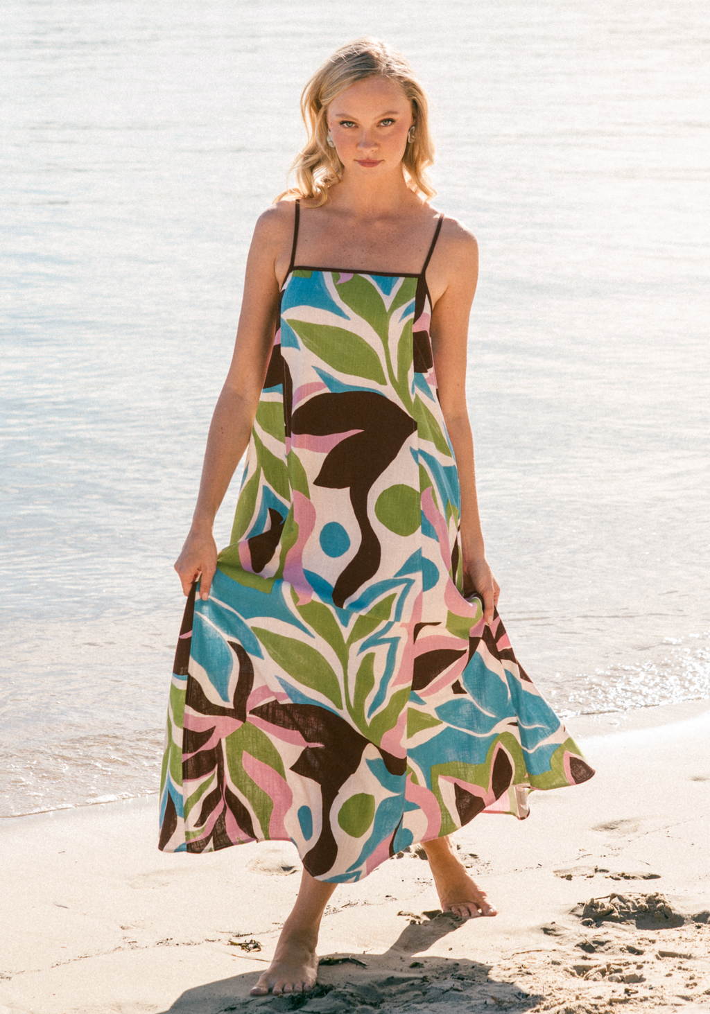 EDEN MAXI DRESS - CHOCOLATE PRINT