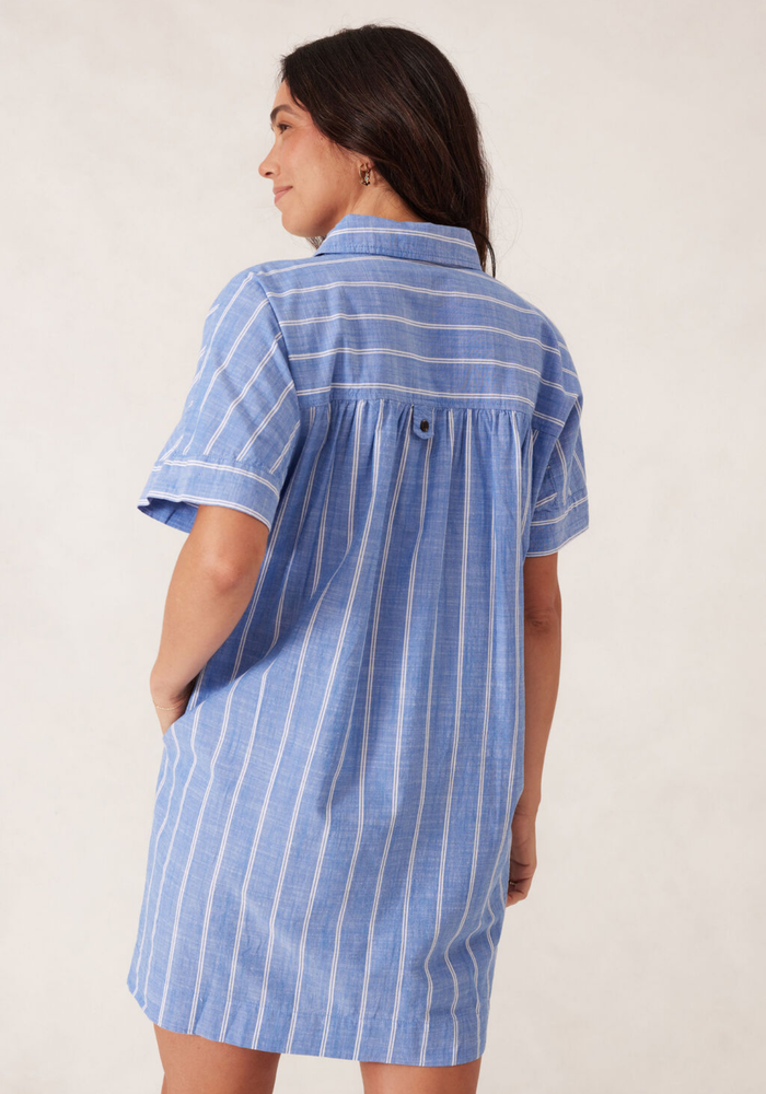 Load image into Gallery viewer, CERES LIFE MINI SHIRT DRESS - OXFORD BLUE