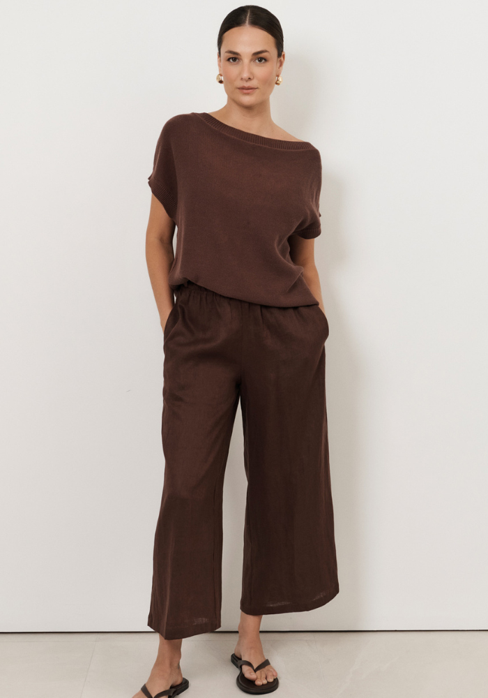 ADORNE FABLE CULOTTE PANT - CHOCOLATE