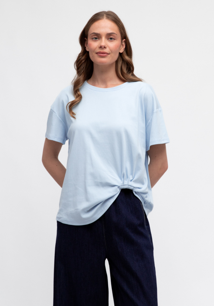 JESSIE EASY TUCK TEE - BABY BLUE