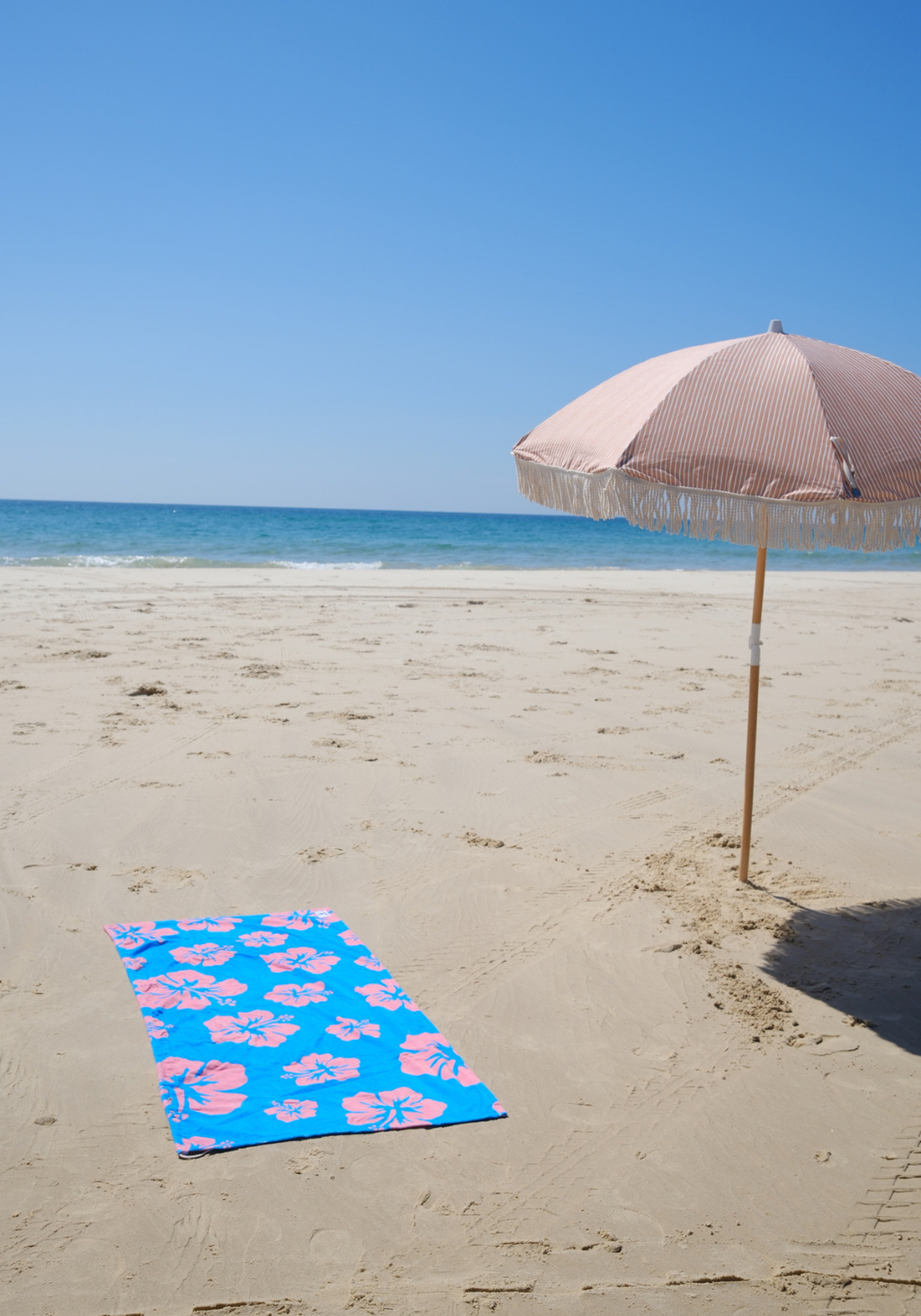 SASSY SURF OCEAN BLOOM BEACH TOWEL SKIRT - BLUE/PINK