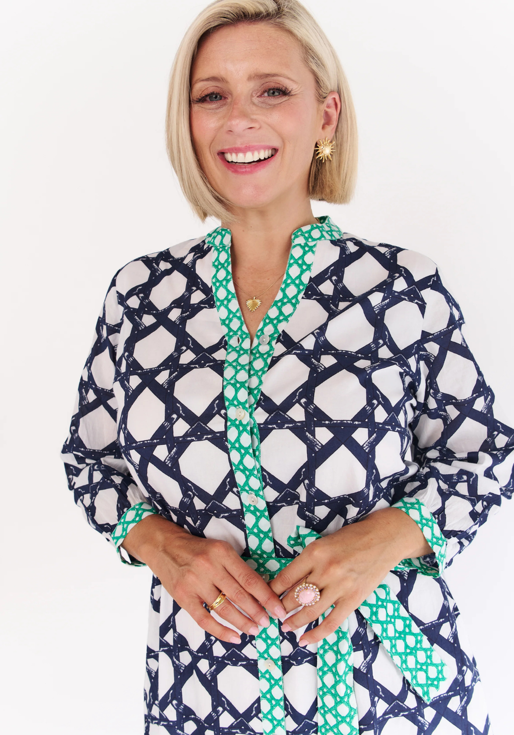 ELYSE DRESS - BLUE PRINT