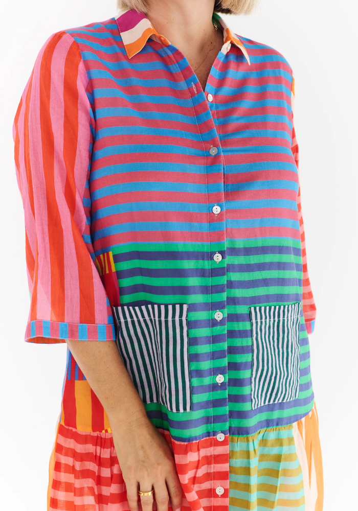 SUNNY DRESS - MULTI STRIPE