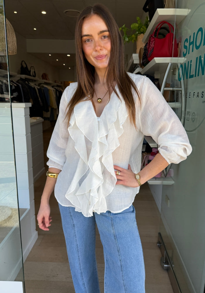 AESHA BLOUSE - WHITE