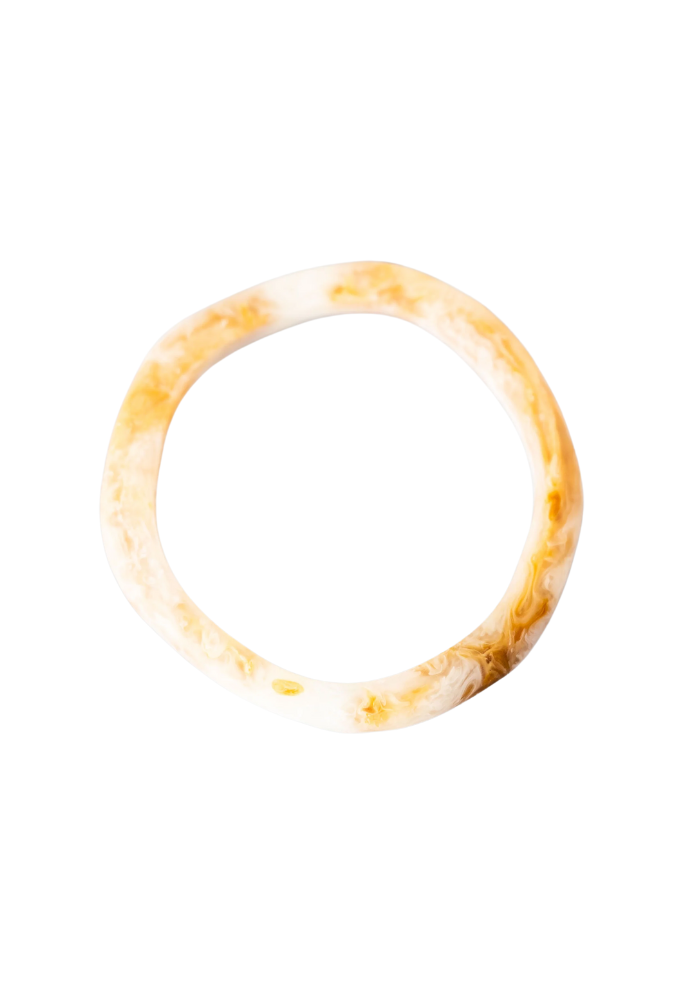 THIN WAVE RESIN STACKING BANGLE - HORN