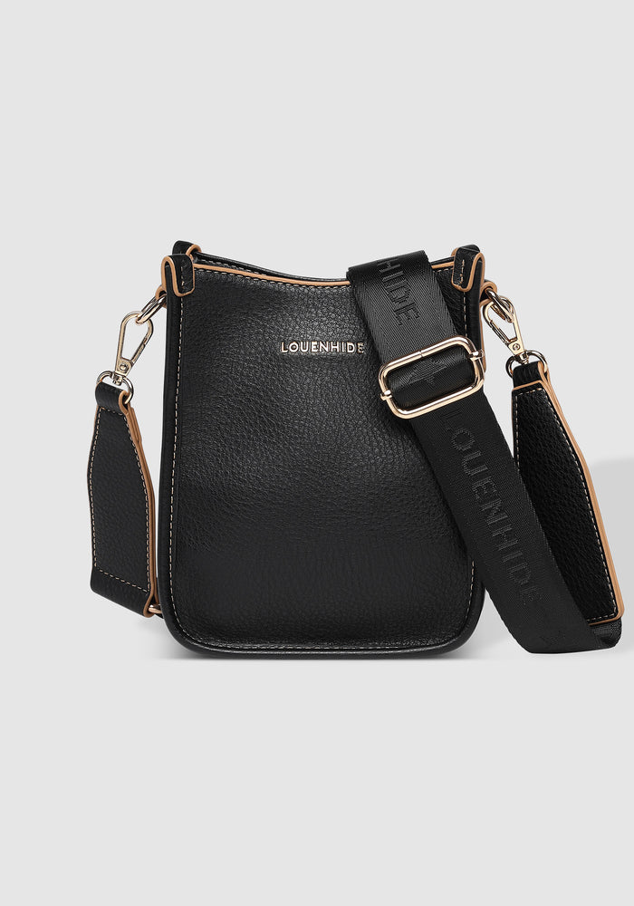 LOUENHIDE PARKER PHONE CROSSBODY BAG - BLACK