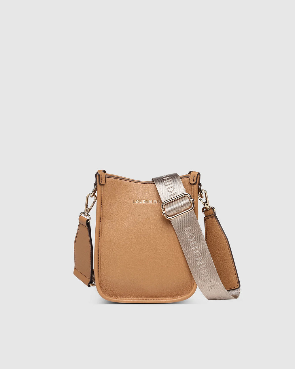LOUENHIDE PARKER LOGO PHONE BAG - CAMEL