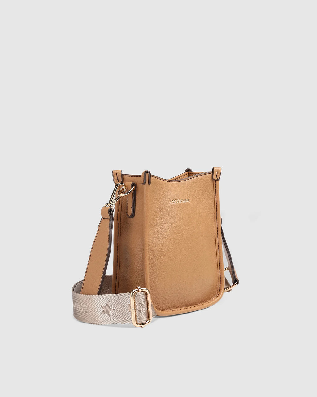 LOUENHIDE PARKER LOGO PHONE BAG - CAMEL