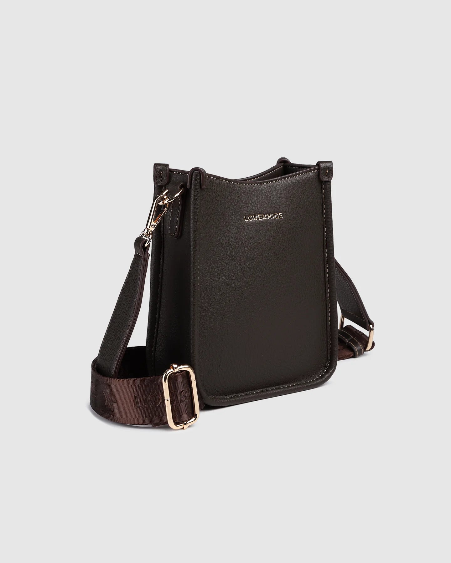 LOUENHIDE PARKER PHONE CROSSBODY BAG - CHOCOLATE