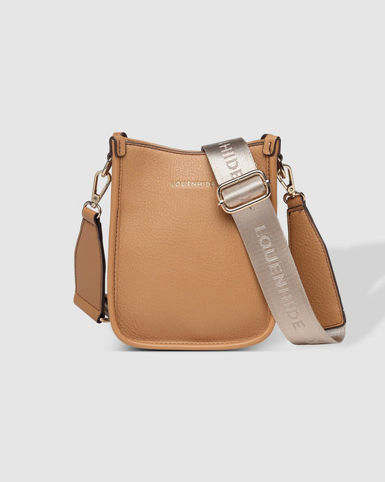 LOUENHIDE PARKER PHONE CROSSBODY BAG - CAMEL