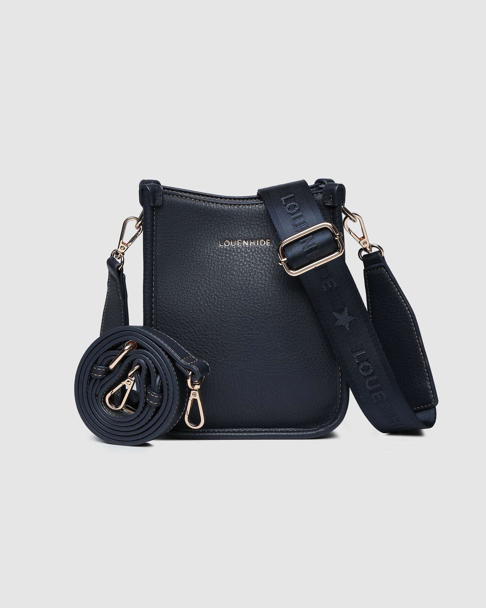 LOUENHIDE PARKER PHONE CROSSBODY BAG - NAVY
