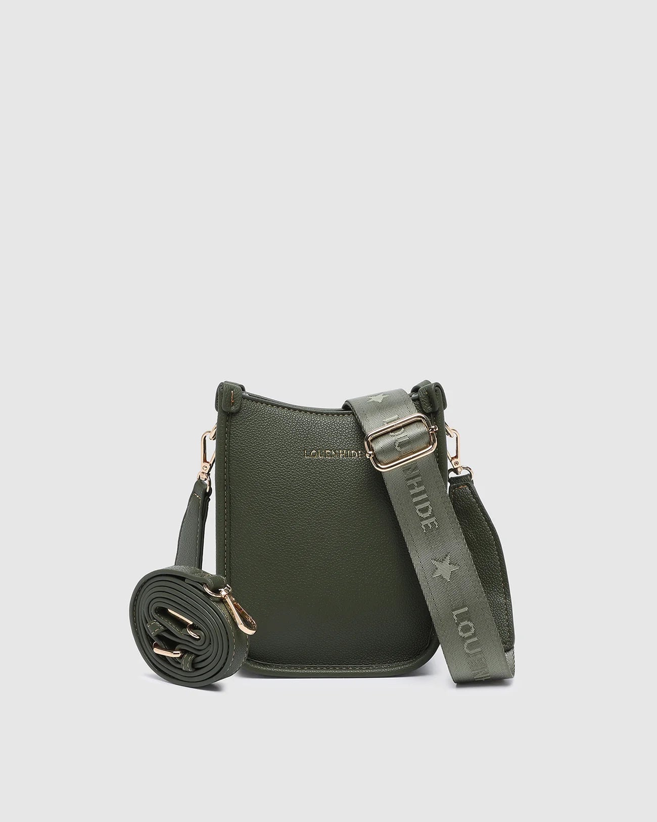 LOUENHIDE PARKER LOGO PHONE BAG - OLIVE