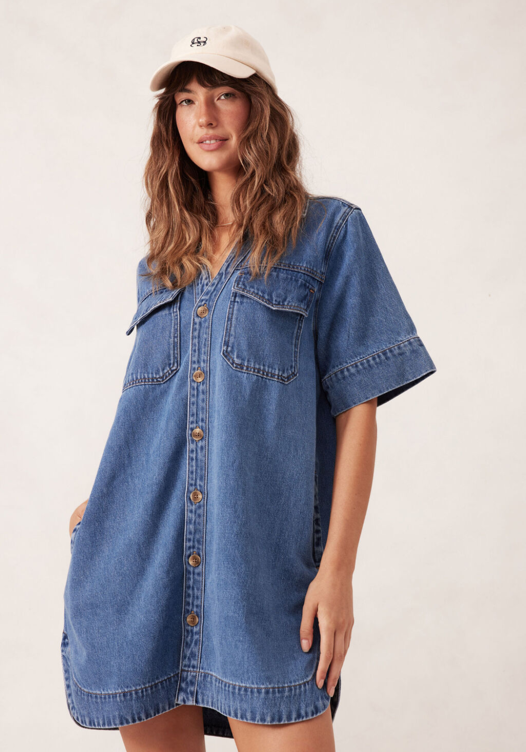 CERES LIFE SAMMY RELAXED SHIRTDRESS - FRESH INDIGO