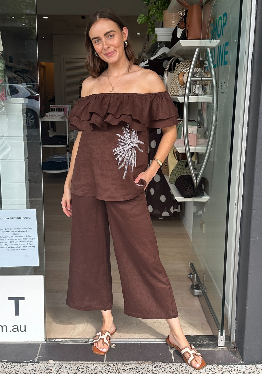 ADORNE FABLE CULOTTE PANT - CHOCOLATE