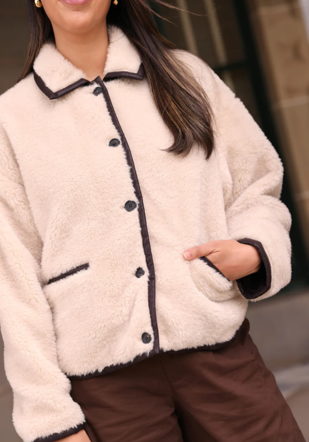 FEATHER + NOISE HUDSON JACKET - CREAM