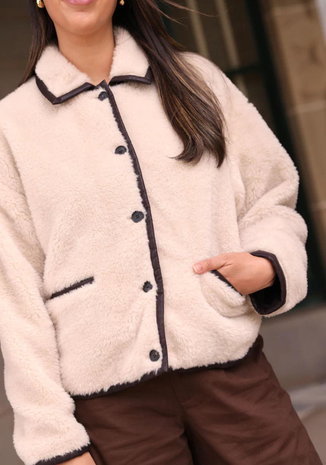 FEATHER + NOISE HUDSON JACKET - CREAM