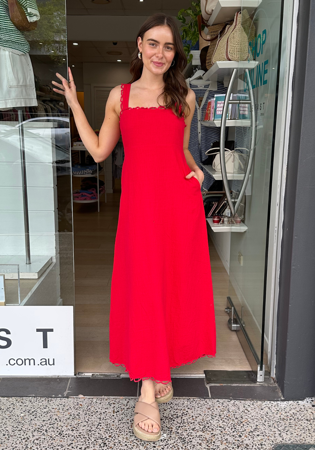 POPPY MAXI DRESS - RED