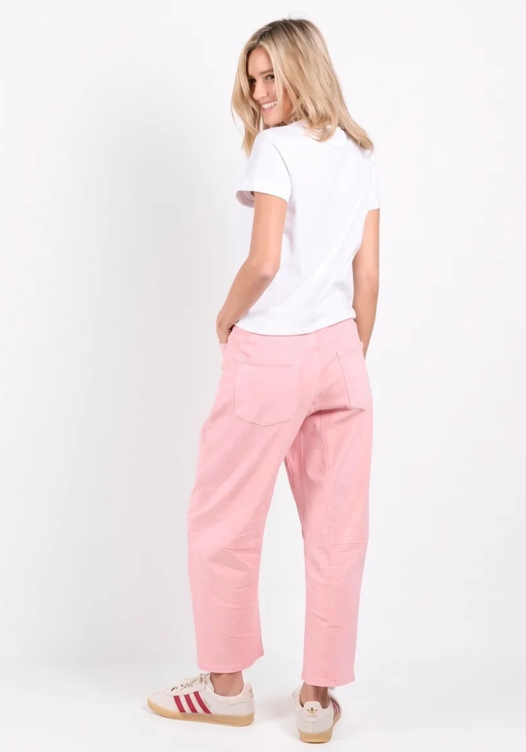 LEO DENIM BARREL JEANS - SAND BLUSH