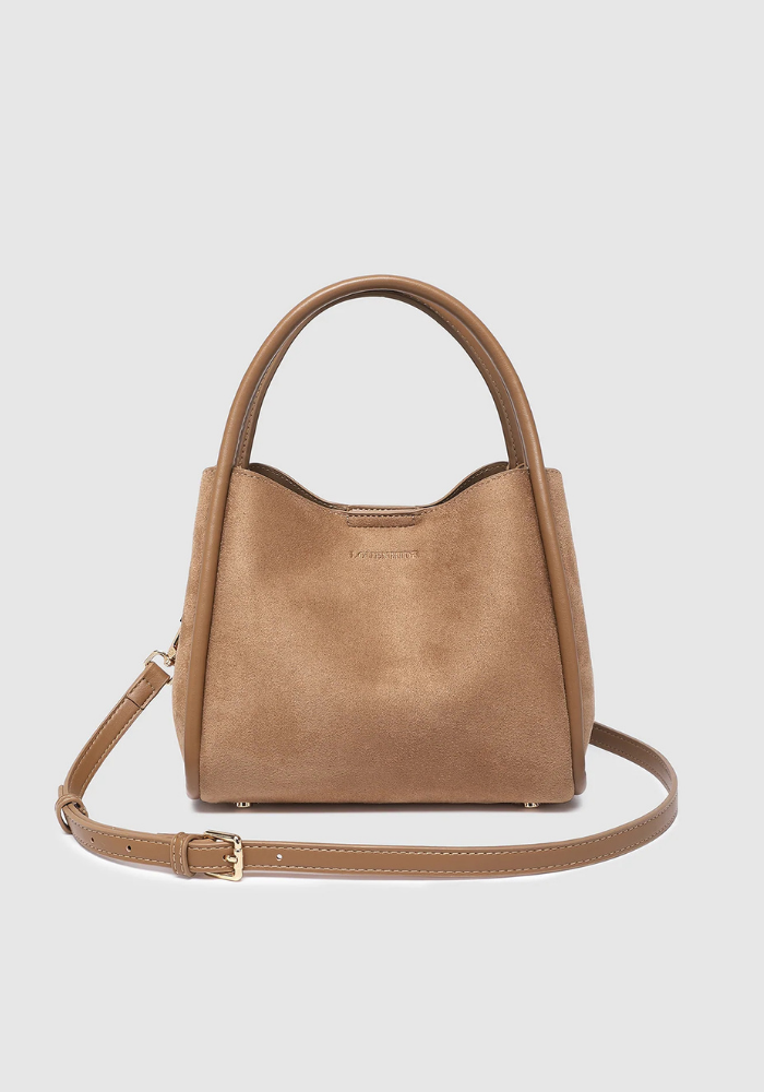 LOUENHIDE STEFFIE SUEDETTE MINI TOTE BAG - HONEY