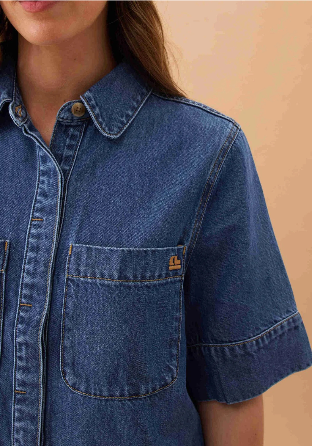 CERES LIFE NOA SHORT SLEEVE SHIRT - FRESH INDIGO