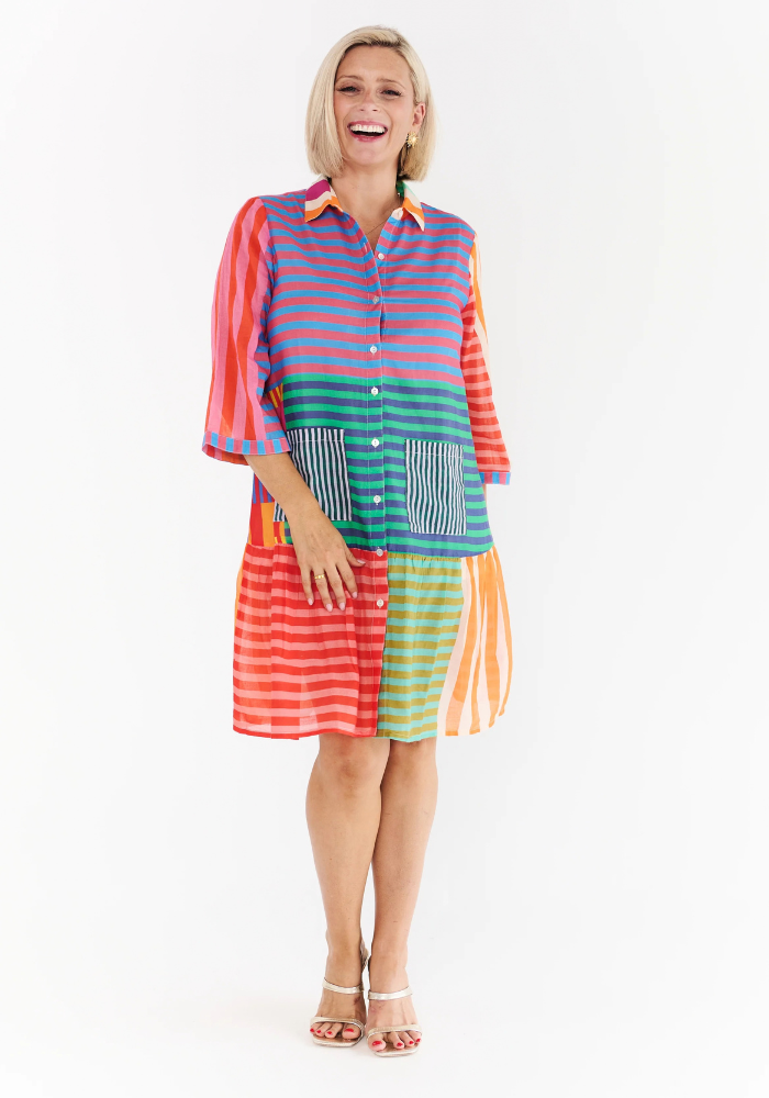 SUNNY DRESS - MULTI STRIPE