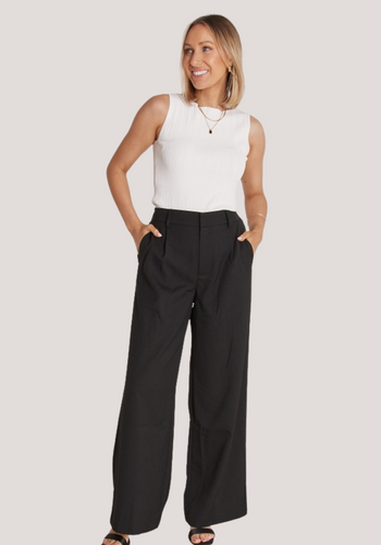 FEATHER + NOISE ANDIE PANT - BLACK
