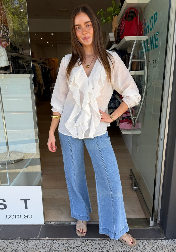 AESHA BLOUSE - WHITE