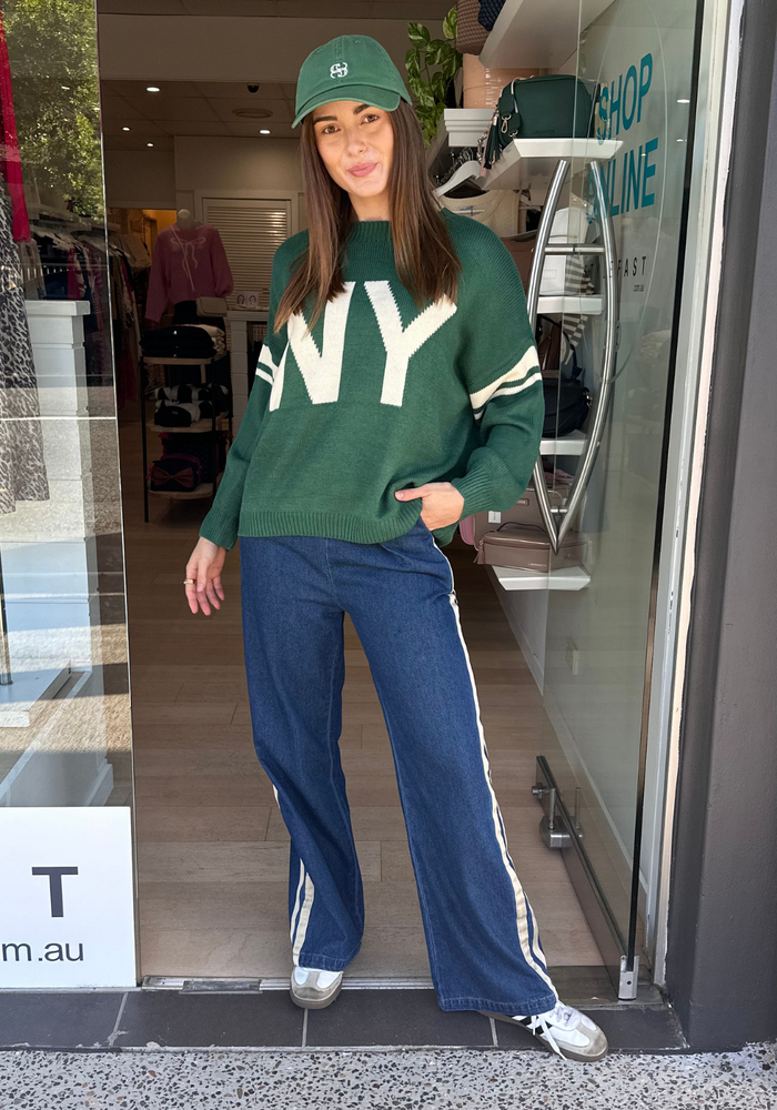 Load image into Gallery viewer, ROMY RACER JEANS - DARK DENIM