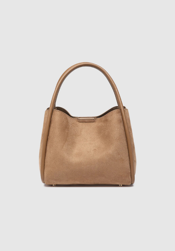 LOUENHIDE STEFFIE SUEDETTE MINI TOTE BAG - HONEY