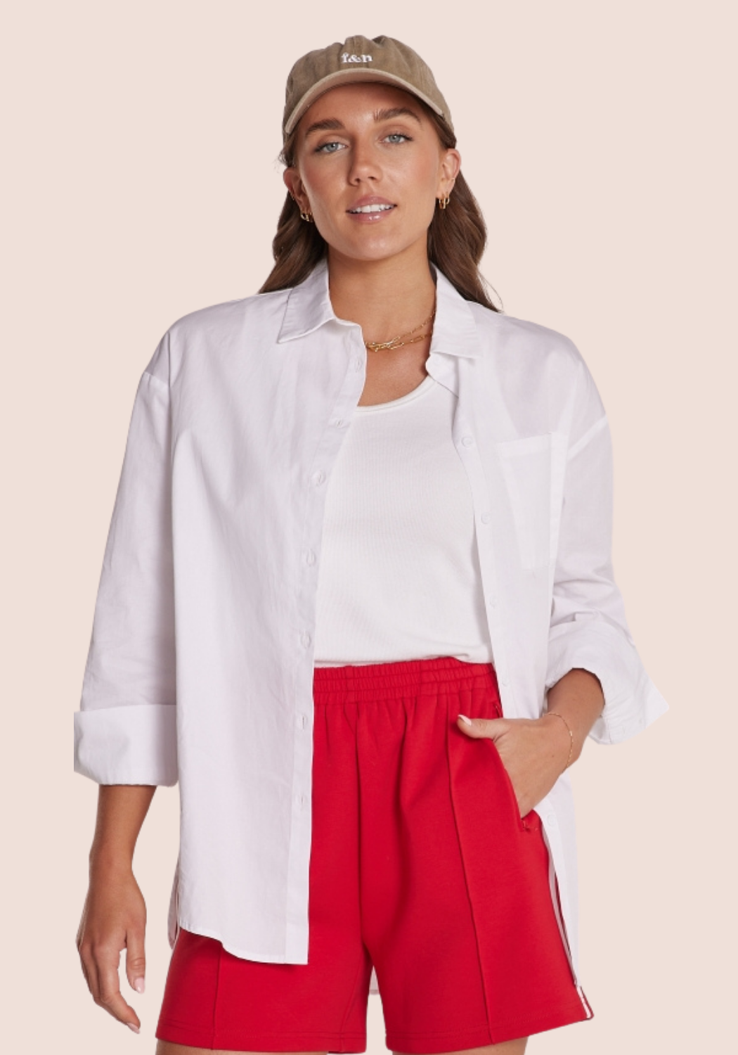 FEATHER + NOISE EVE SHIRT - WHITE