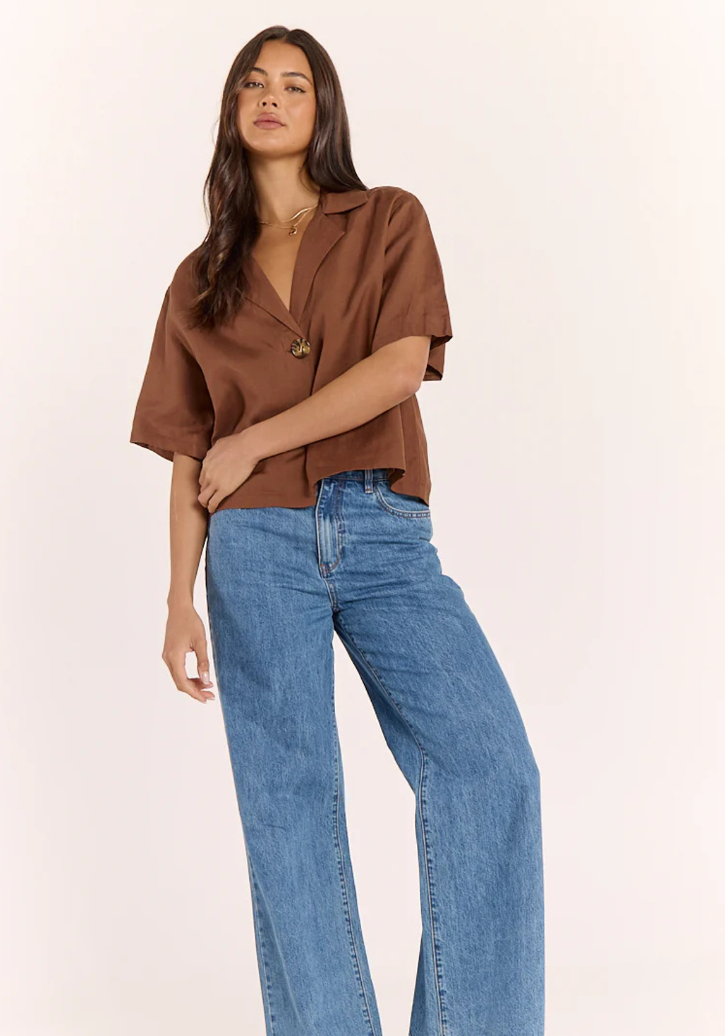 FEATHER + NOISE SYDNEY SHIRT - NUTMEG