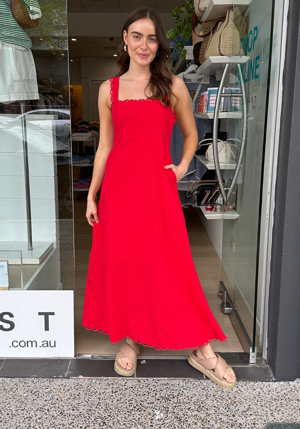 POPPY MAXI DRESS - RED