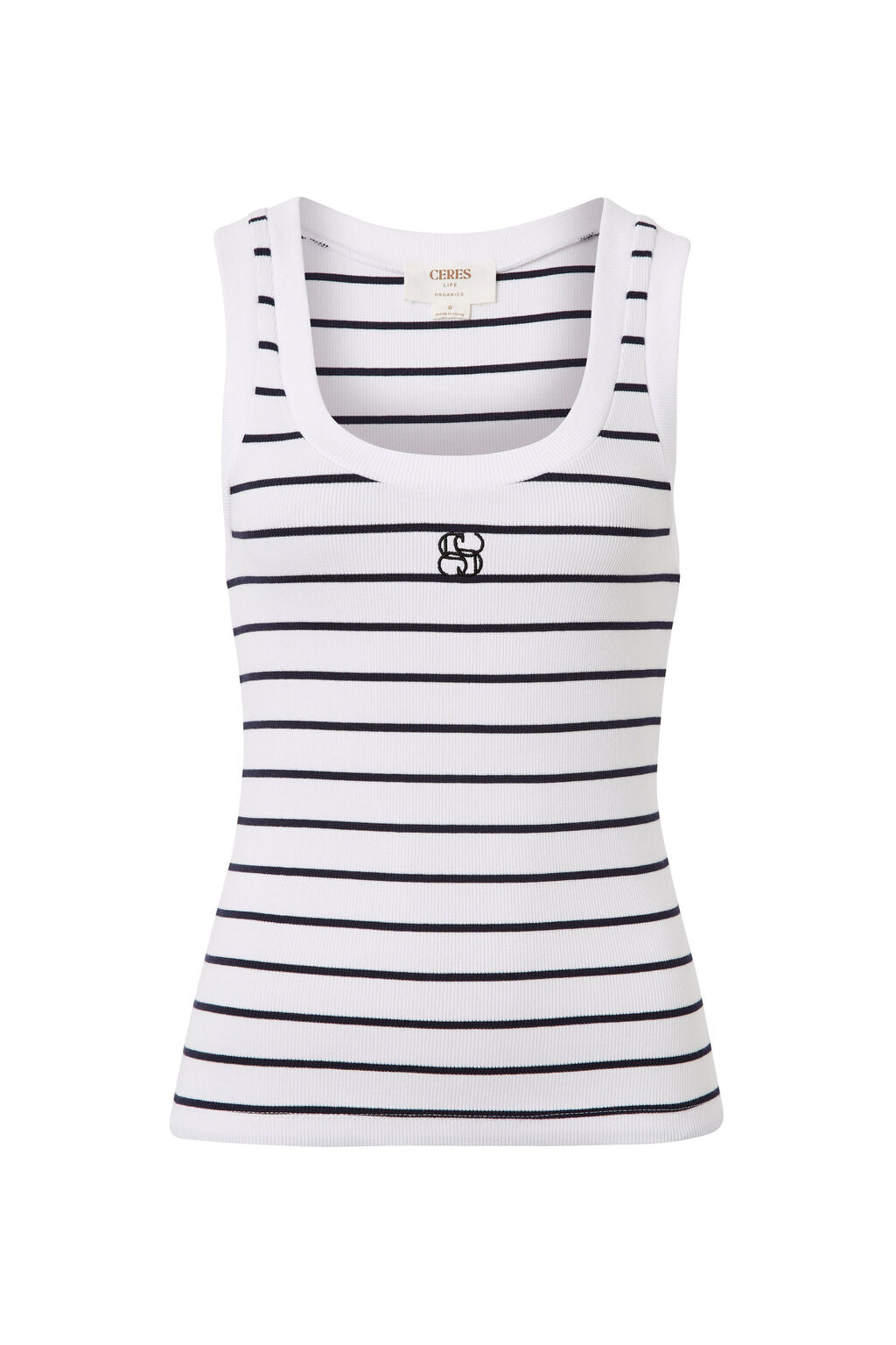 CERES LIFE CONTOUR SCOOP TANK - NEW NAVY MONOGRAM