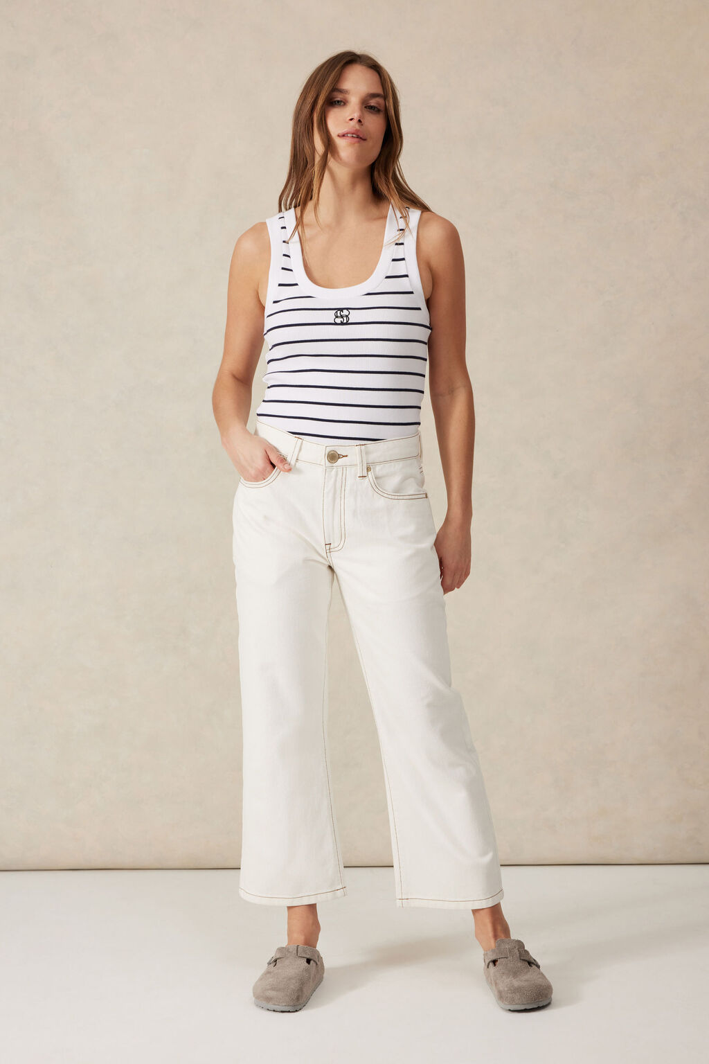 CERES LIFE CONTOUR SCOOP TANK - NEW NAVY MONOGRAM