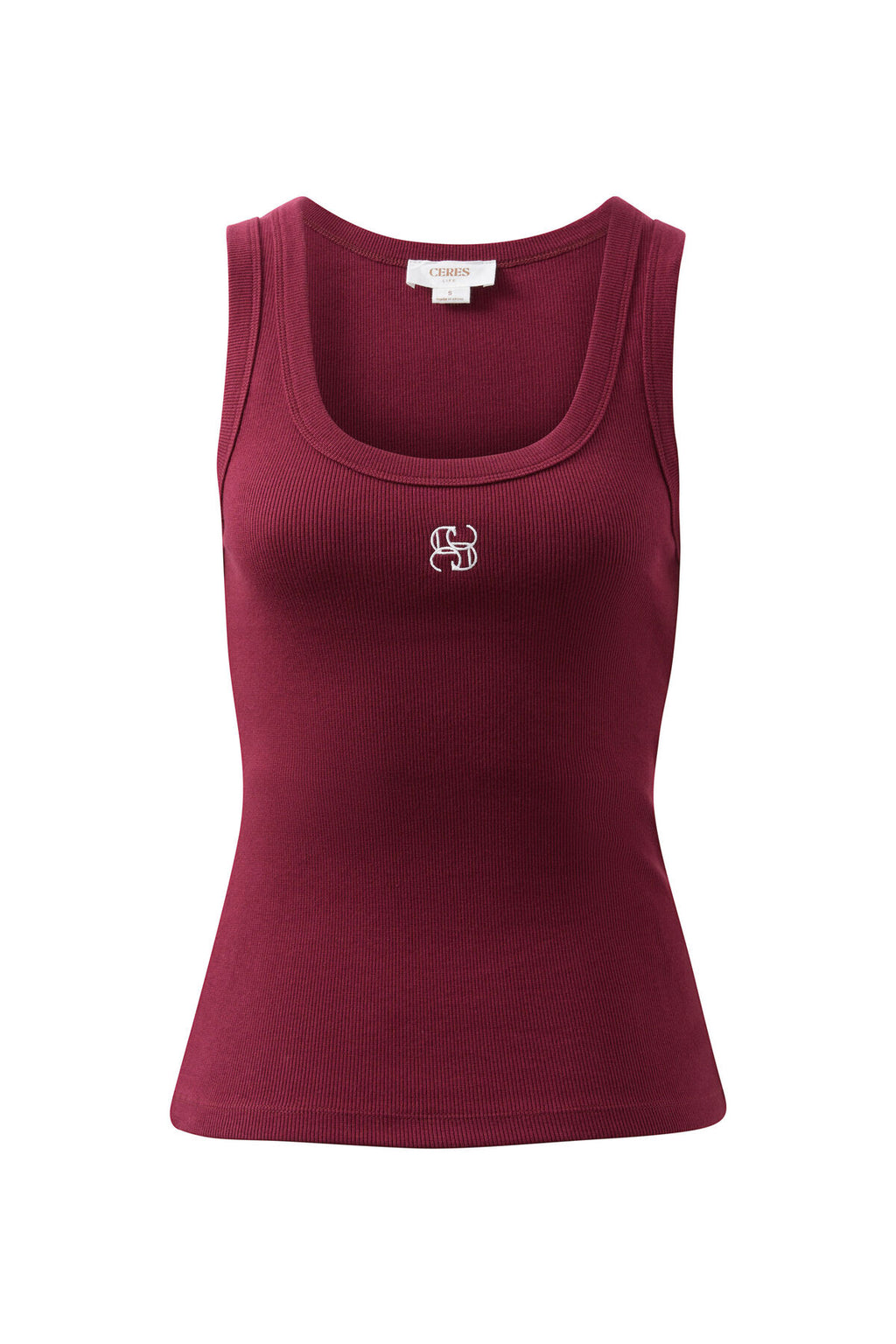 CERES LIFE CONTOUR SCOOP TANK - POMEGRANATE/MONOGRAM
