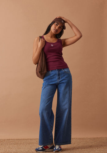 CERES LIFE CONTOUR SCOOP TANK - POMEGRANATE/MONOGRAM