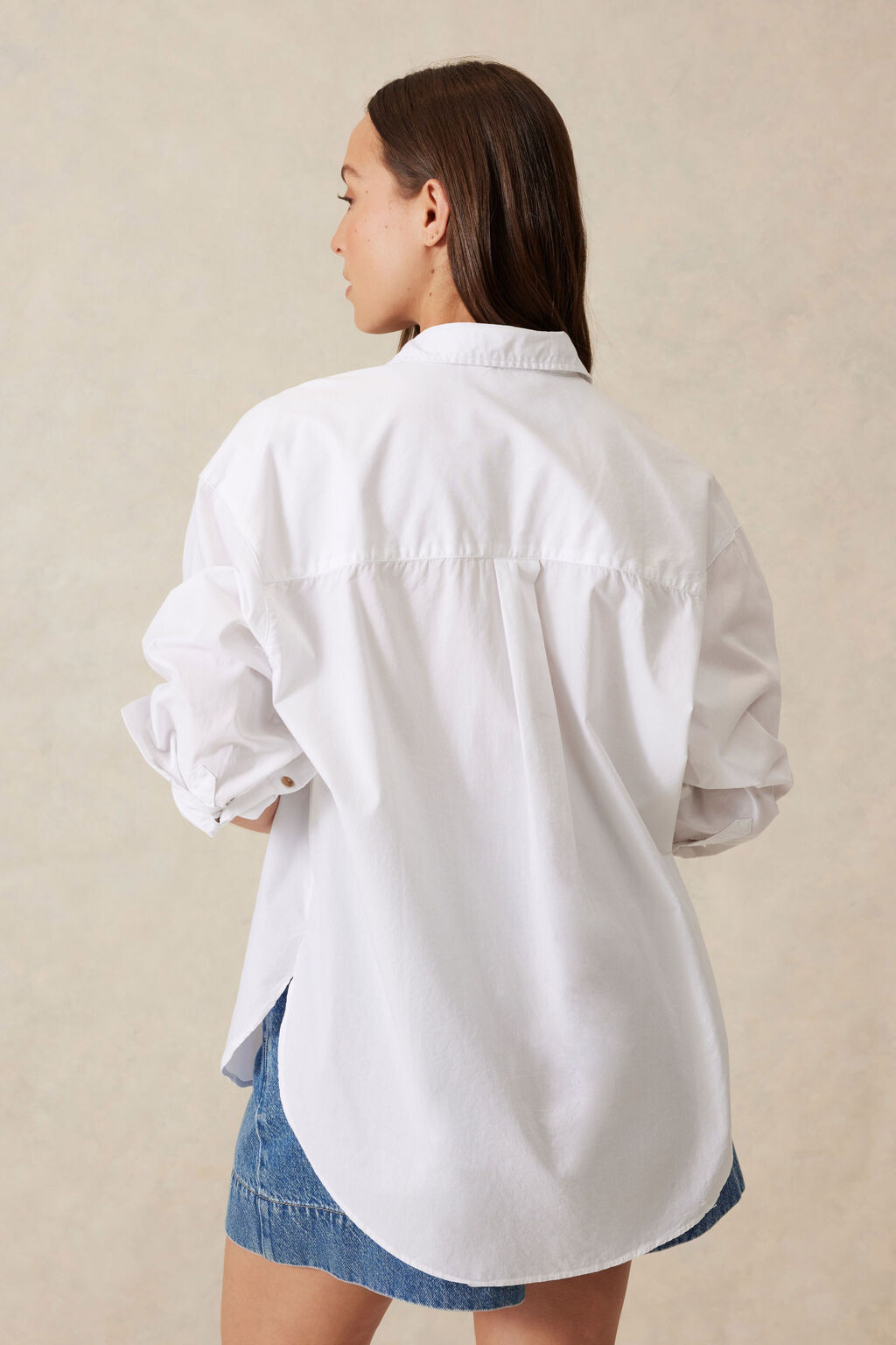 CERES LIFE PETA OVERSIZED SHIRT - WHITE