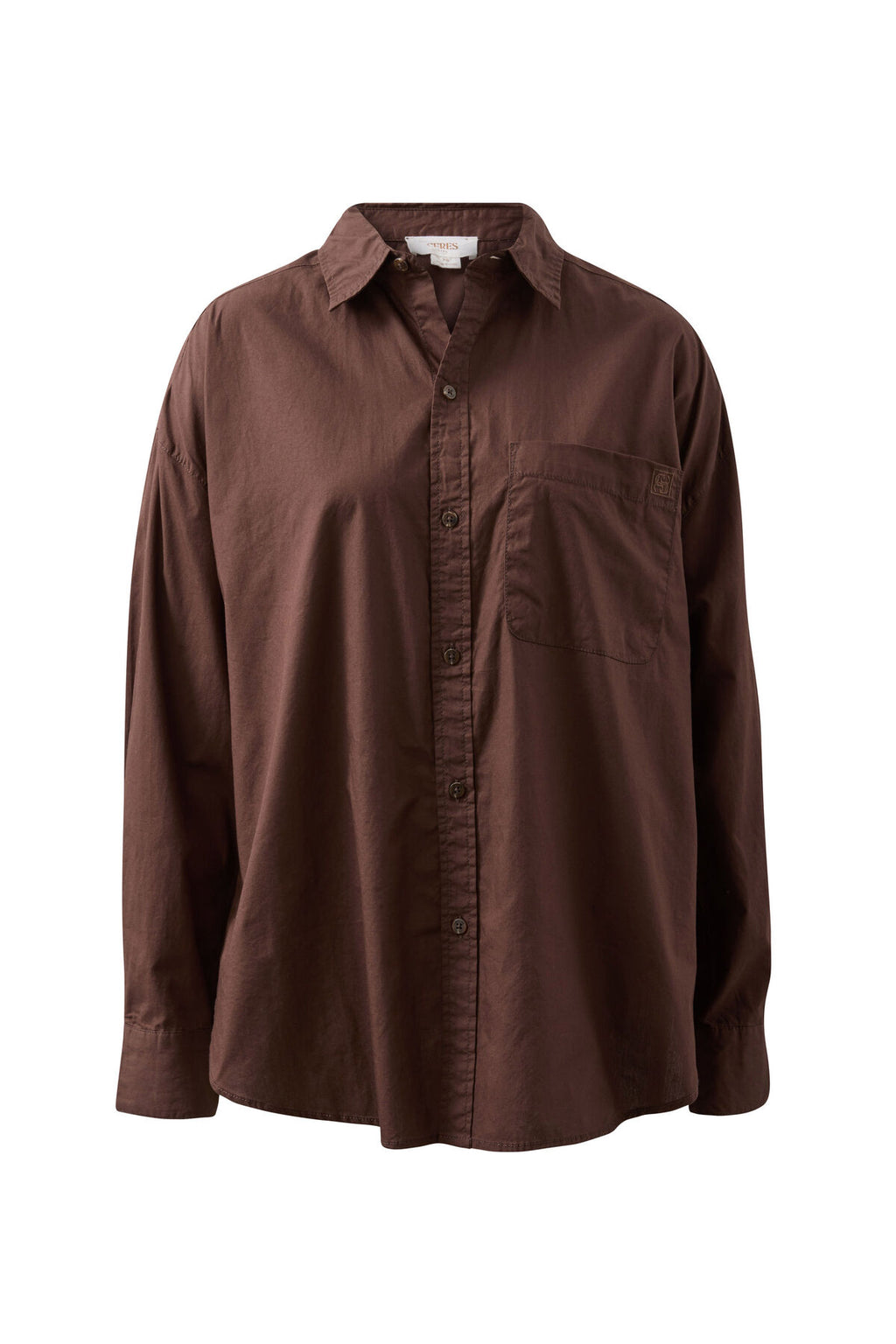 CERES LIFE PETA OVERSIZED SHIRT - CHOCOLATE