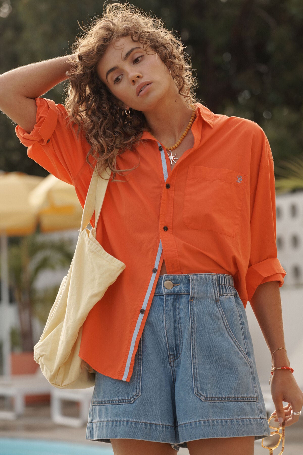 CERES LIFE PETA OVERSIZED SHIRT - FLAME VACAY