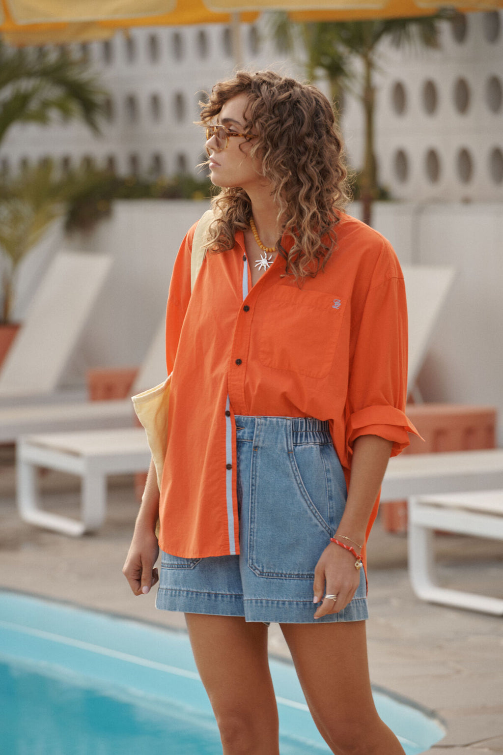 CERES LIFE PETA OVERSIZED SHIRT - FLAME VACAY