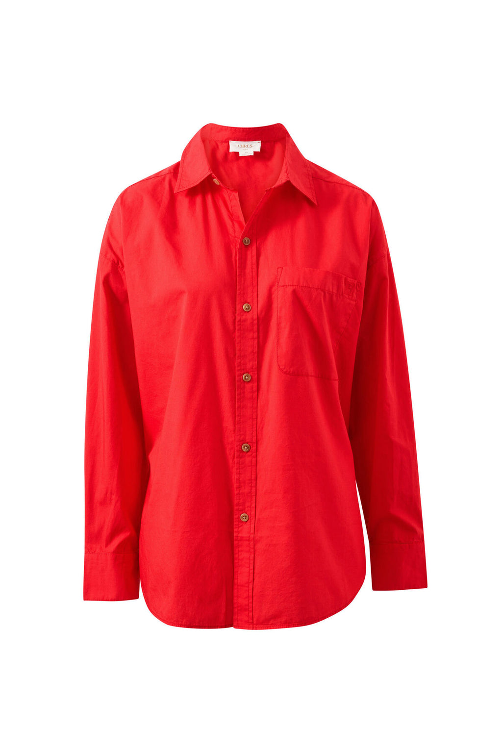 CERES LIFE PETA OVERSIZED SHIRT - HERITAGE RED