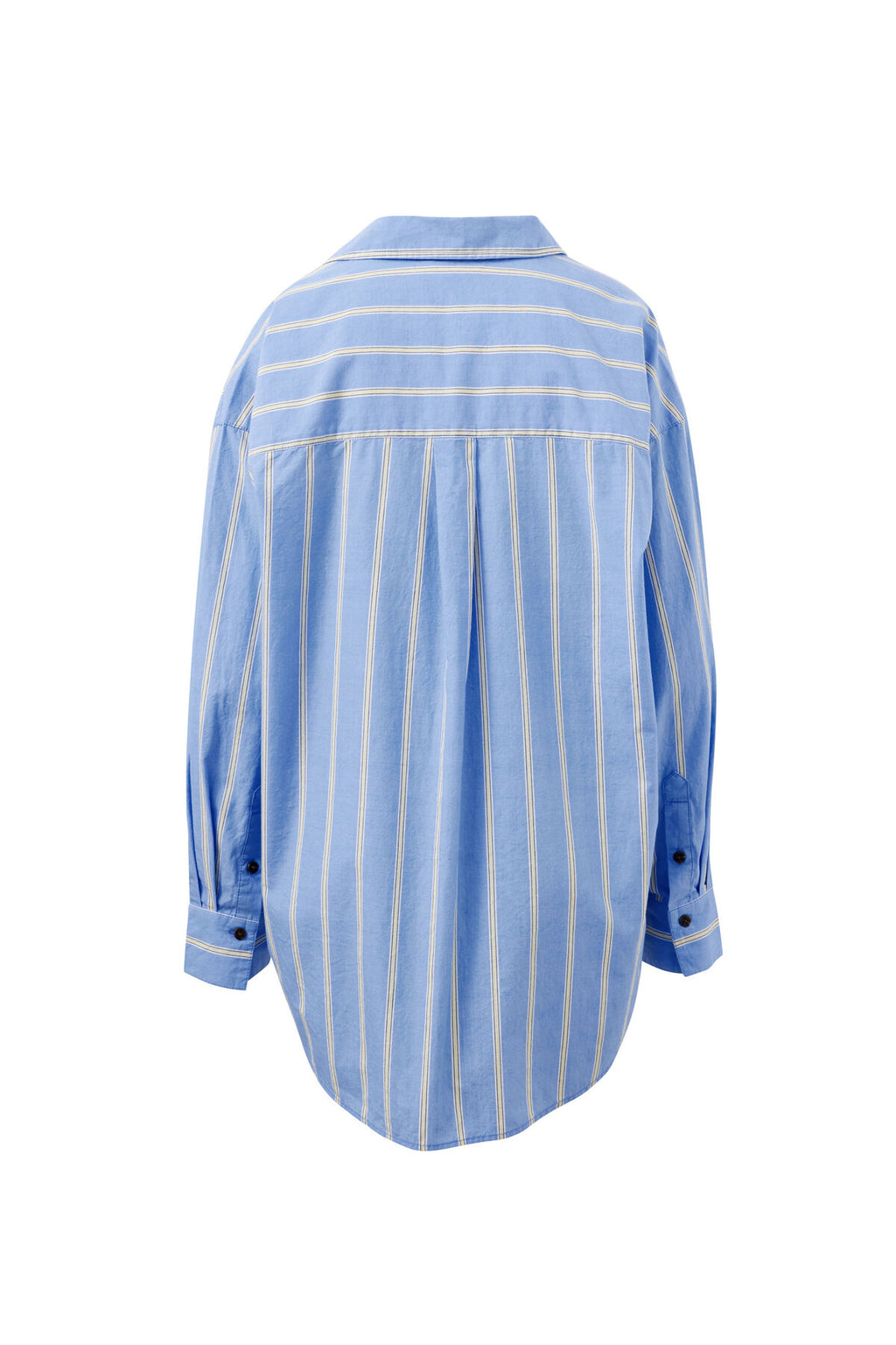 CERES LIFE PETA OVERSIZED SHIRT - BAY BLUE/BUTTER YELLOW STRIPE