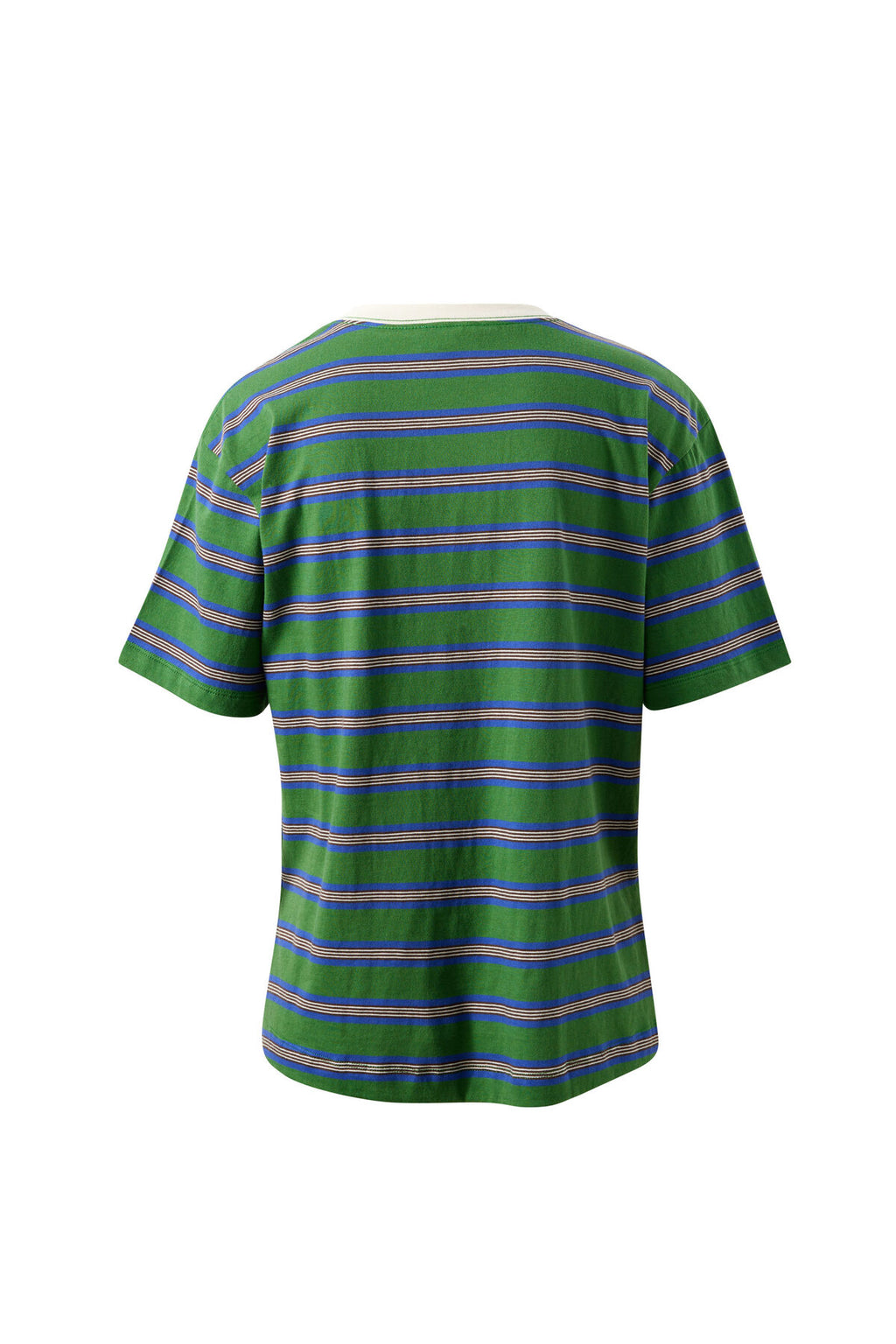 CERES LIFE STEVIE SLOUCHY TEE - BASIL/BLUE STRIPE