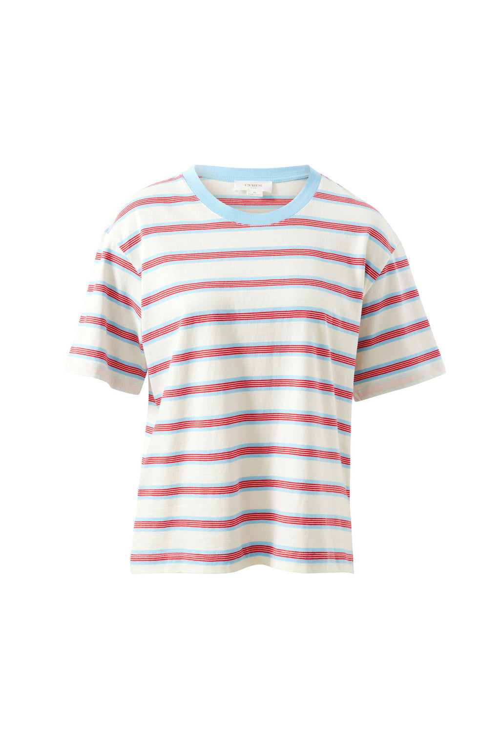 CERES LIFE STEVIE SLOUCHY TEE - MILK FRESH BLUE RED STRIPE